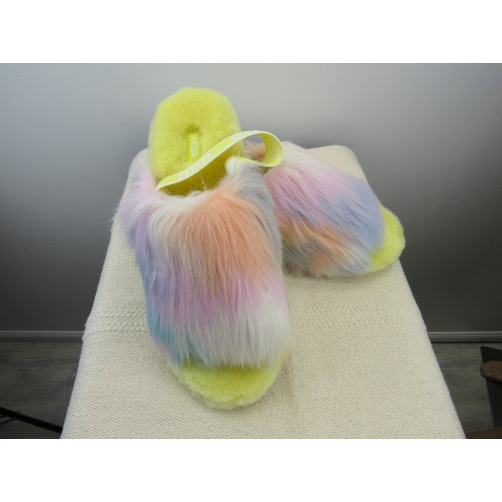 UGG FLUFF YEAH TIE DYE SLIDES / SLIPPERS WOMENS - Picture 4 of 8